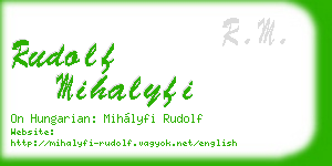 rudolf mihalyfi business card