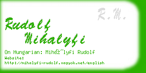 rudolf mihalyfi business card